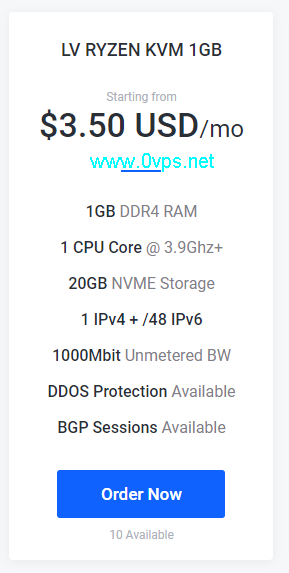 buyvm拉斯维加斯VPS测评-LV RYZEN KVM 1GB(月付3.5美元 )